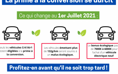 La prime à la conversion se durcit au 1er Juillet 2021